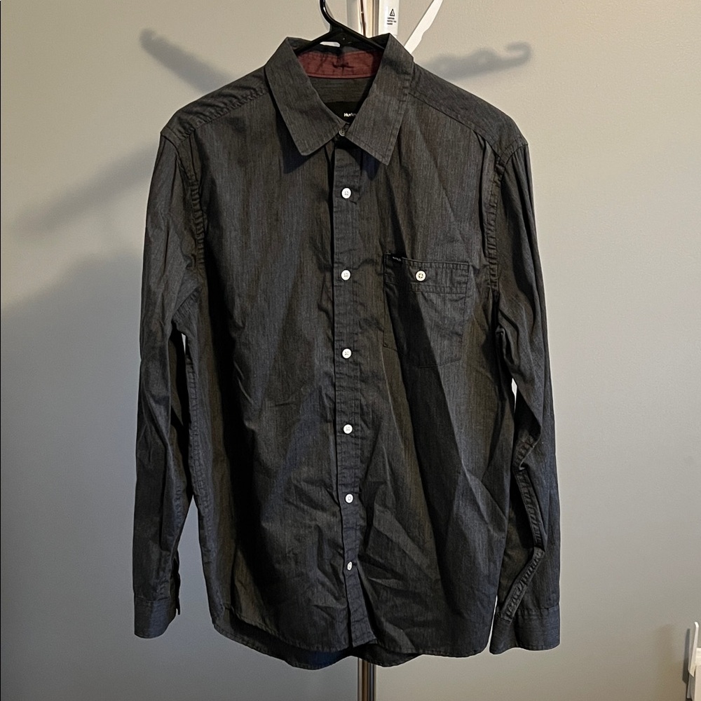 Hurley Charcoal Button-Down Shirt